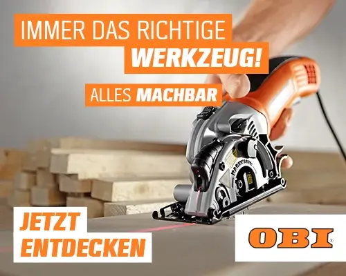 Sofort das richtige Werkzeug, bei OBI!