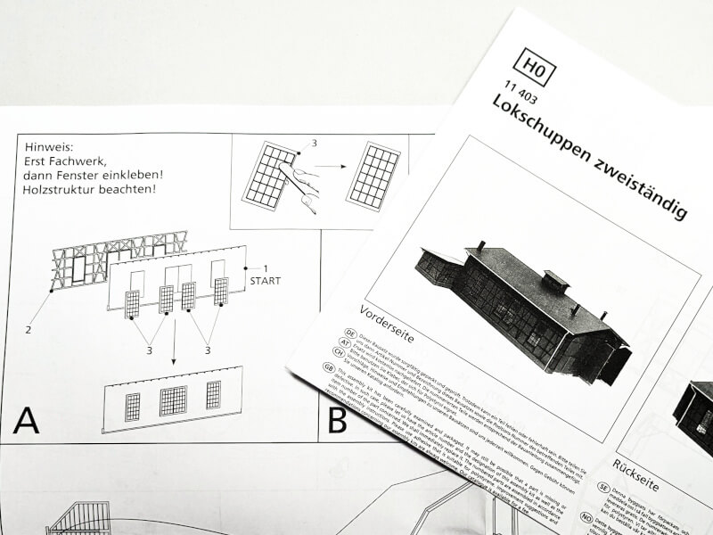 Lokschuppen H0 Bauanleitung